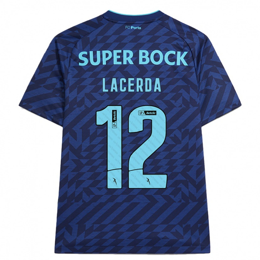 Danxen Niño Camiseta Lacerda #12 Azul Marino Equipación Tercera 2024/25 La Camisa