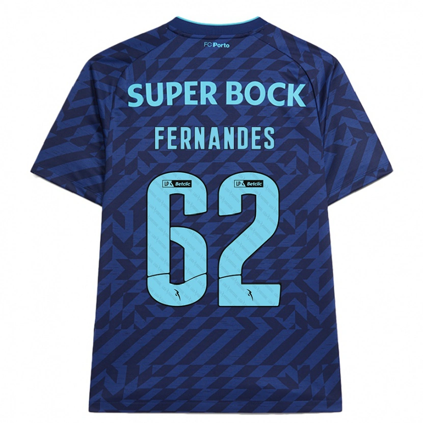 Danxen Niño Camiseta Rodrigo Fernandes #62 Azul Marino Equipación Tercera 2024/25 La Camisa