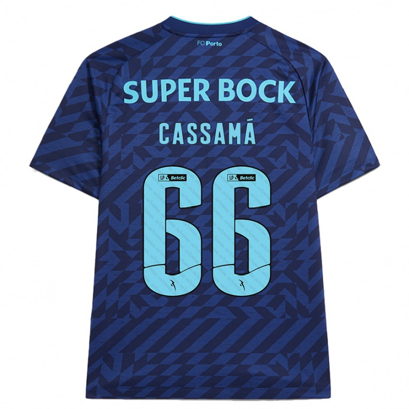 Danxen Niño Camiseta Adramane Cassamá #66 Azul Marino Equipación Tercera 2024/25 La Camisa