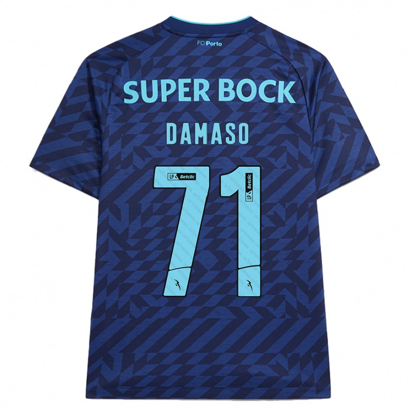 Danxen Niño Camiseta Nico Damaso #71 Azul Marino Equipación Tercera 2024/25 La Camisa