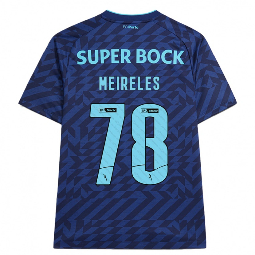 Danxen Niño Camiseta Jorge Meireles #78 Azul Marino Equipación Tercera 2024/25 La Camisa