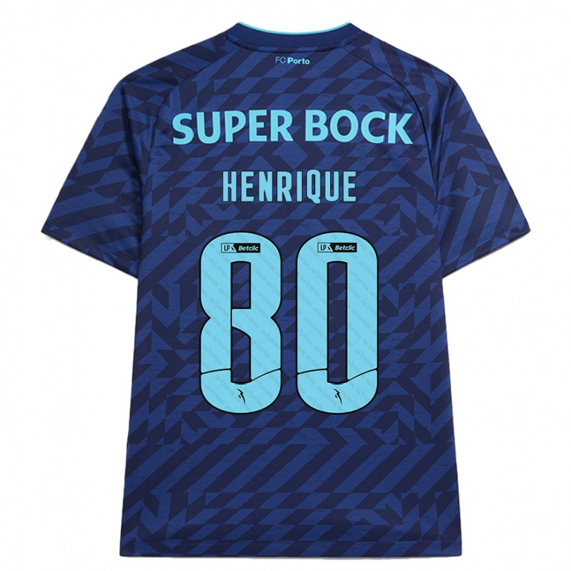 Danxen Niño Camiseta Kaio Henrique #80 Azul Marino Equipación Tercera 2024/25 La Camisa