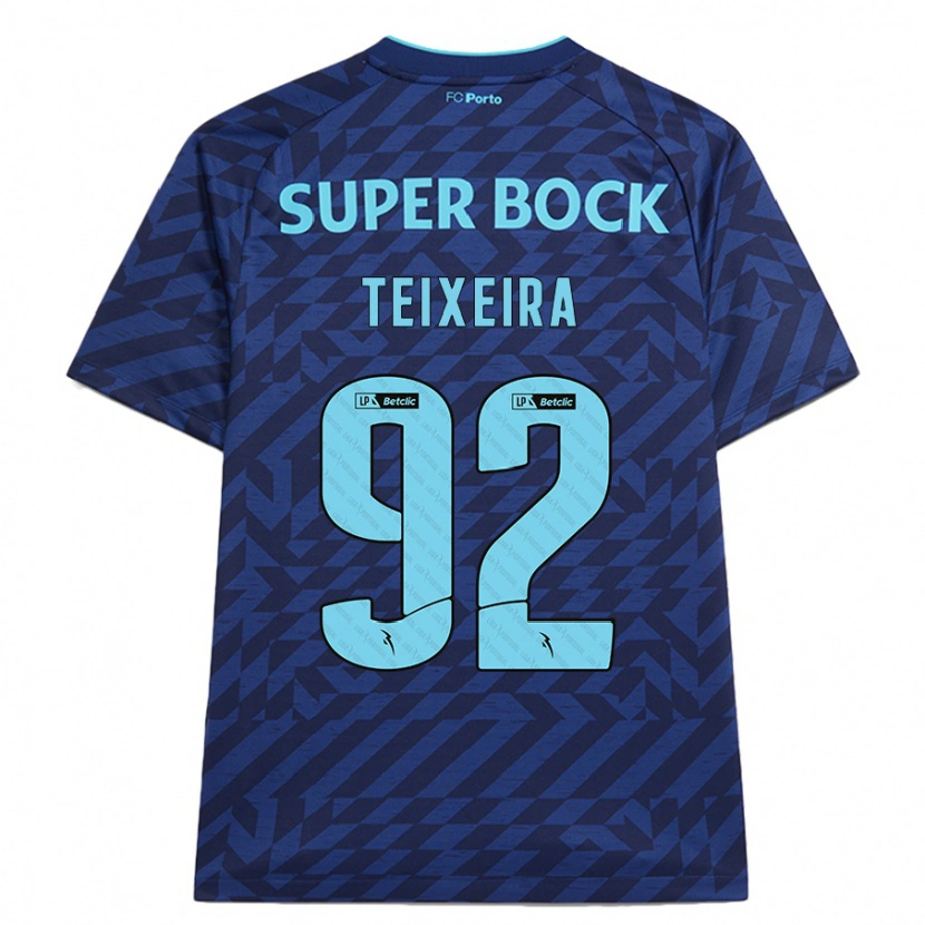 Danxen Niño Camiseta João Teixeira #92 Azul Marino Equipación Tercera 2024/25 La Camisa