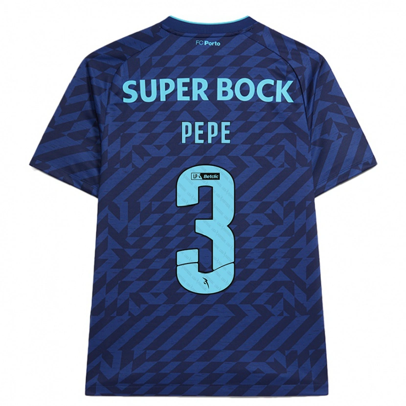 Danxen Niño Camiseta Pepe #3 Azul Marino Equipación Tercera 2024/25 La Camisa