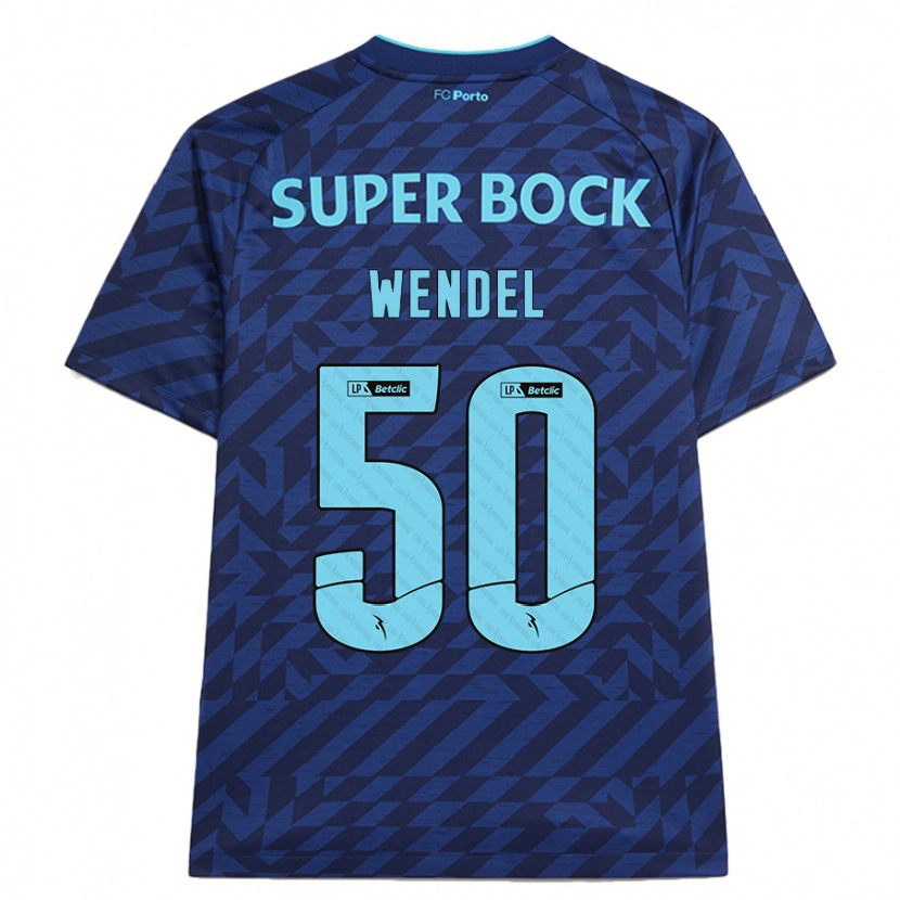 Danxen Niño Camiseta Wendel #50 Azul Marino Equipación Tercera 2024/25 La Camisa