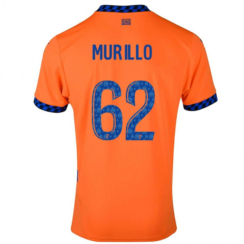 Danxen Niño Camiseta Amir Murillo #62 Naranja Azul Oscuro Equipación Tercera 2024/25 La Camisa