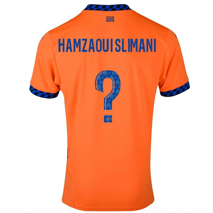 Danxen Niño Camiseta Hilan Hamzaoui Slimani #0 Naranja Azul Oscuro Equipación Tercera 2024/25 La Camisa