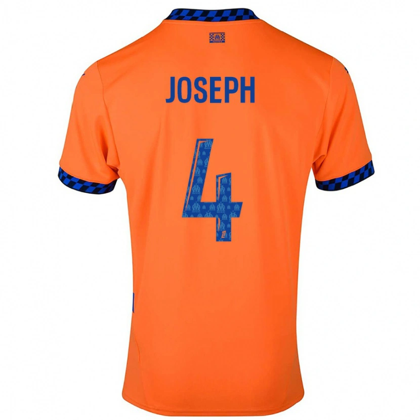 Danxen Niño Camiseta Tabita Joseph #4 Naranja Azul Oscuro Equipación Tercera 2024/25 La Camisa