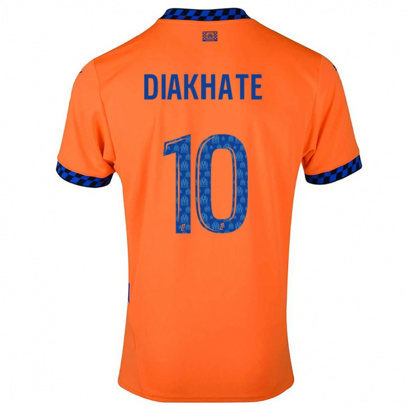 Danxen Niño Camiseta Ndeye Awa Diakhaté #10 Naranja Azul Oscuro Equipación Tercera 2024/25 La Camisa