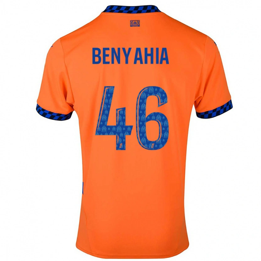 Danxen Niño Camiseta Aylan Benyahia-Tani #46 Naranja Azul Oscuro Equipación Tercera 2024/25 La Camisa