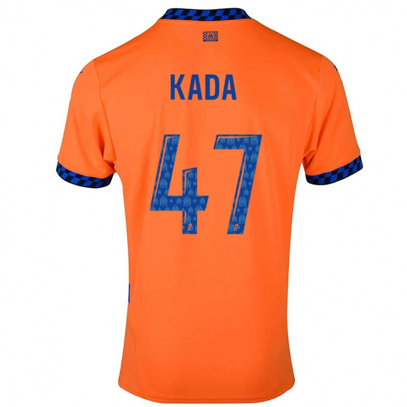 Danxen Niño Camiseta Joakim Kada #47 Naranja Azul Oscuro Equipación Tercera 2024/25 La Camisa