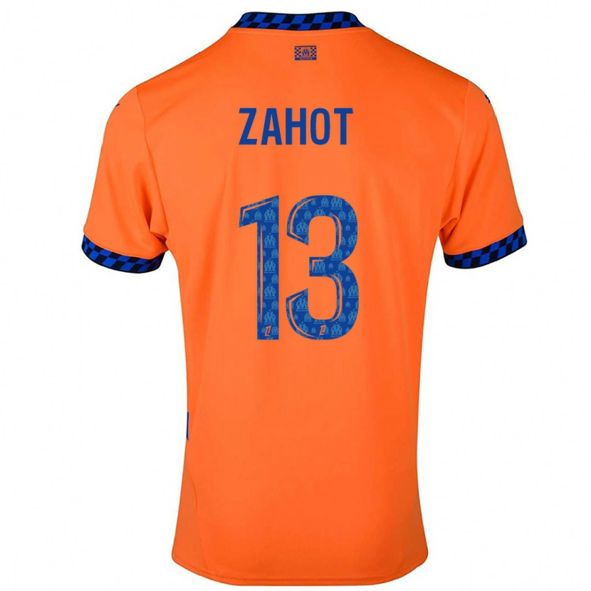 Danxen Niño Camiseta Sarah Zahot #13 Naranja Azul Oscuro Equipación Tercera 2024/25 La Camisa