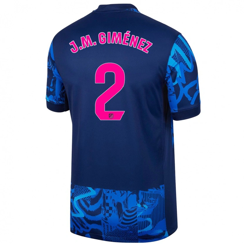 Danxen Niño Camiseta José María Giménez #2 Azul Real Equipación Tercera 2024/25 La Camisa