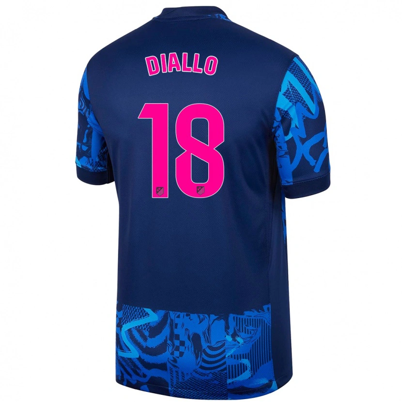 Danxen Niño Camiseta Selu Diallo #18 Azul Real Equipación Tercera 2024/25 La Camisa