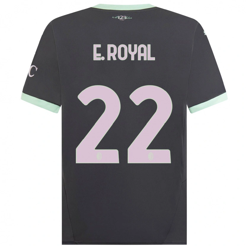 Danxen Niño Camiseta Emerson Royal #22 Gris Equipación Tercera 2024/25 La Camisa