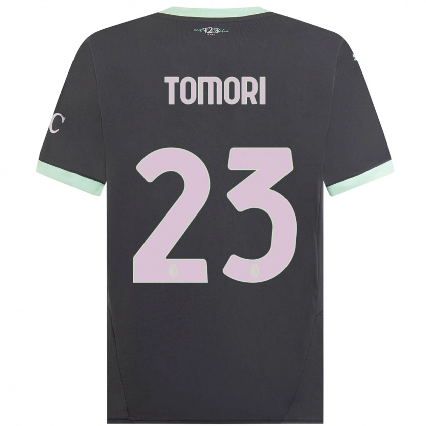 Danxen Niño Camiseta Fikayo Tomori #23 Gris Equipación Tercera 2024/25 La Camisa