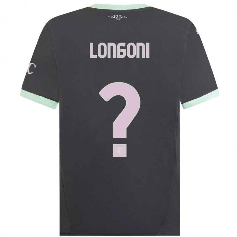 Danxen Niño Camiseta Alessandro Longoni #0 Gris Equipación Tercera 2024/25 La Camisa