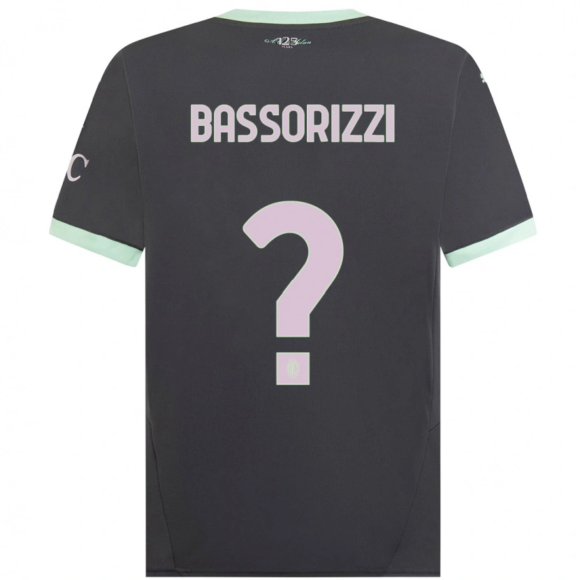 Danxen Niño Camiseta Carlo Bassorizzi #0 Gris Equipación Tercera 2024/25 La Camisa