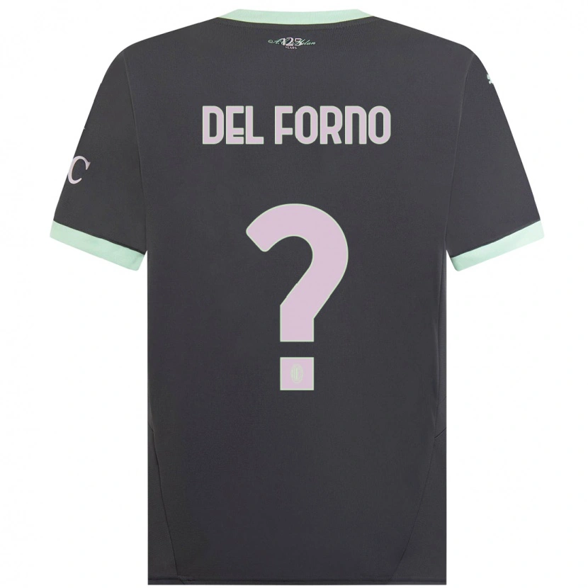 Danxen Niño Camiseta Luca Del Forno #0 Gris Equipación Tercera 2024/25 La Camisa