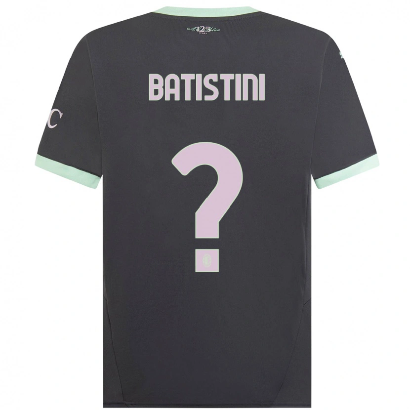 Danxen Niño Camiseta Simone Batistini #0 Gris Equipación Tercera 2024/25 La Camisa