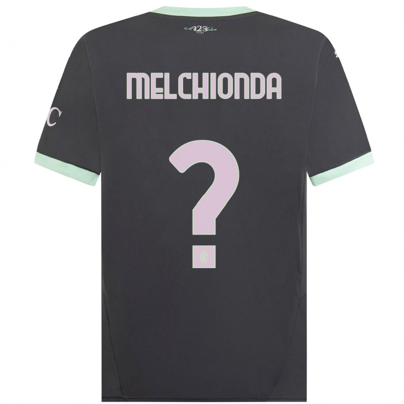 Danxen Niño Camiseta Marco Melchionda #0 Gris Equipación Tercera 2024/25 La Camisa