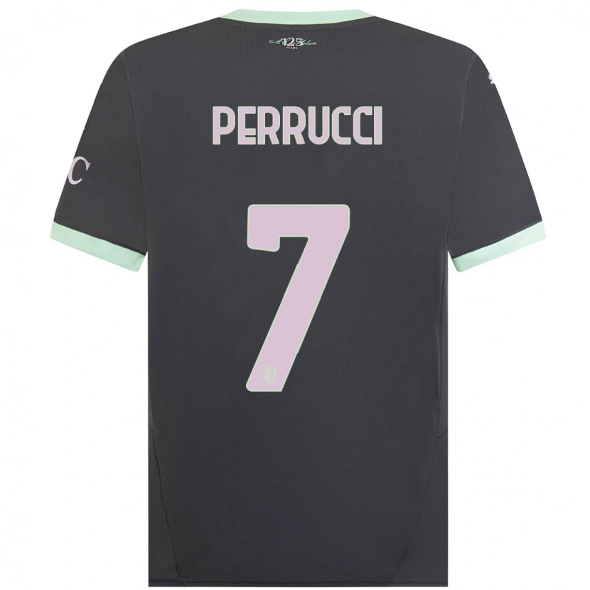 Danxen Niño Camiseta Vincenzo Perrucci #7 Gris Equipación Tercera 2024/25 La Camisa