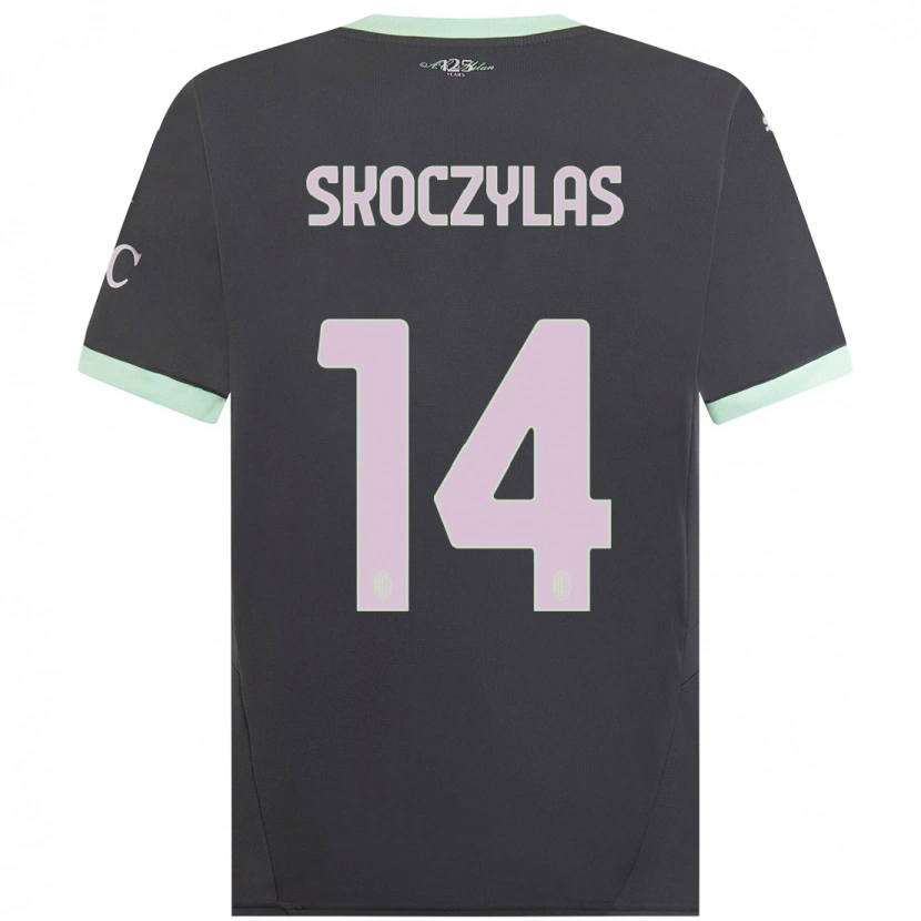 Danxen Niño Camiseta Mateusz Skoczylas #14 Gris Equipación Tercera 2024/25 La Camisa