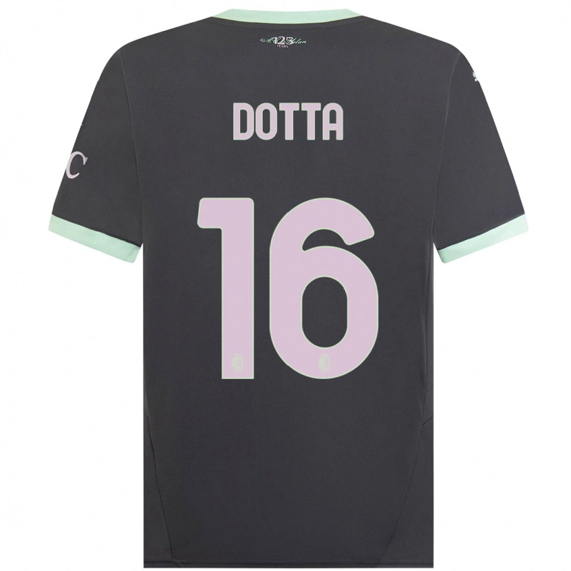 Danxen Niño Camiseta Cristiano Dotta #16 Gris Equipación Tercera 2024/25 La Camisa