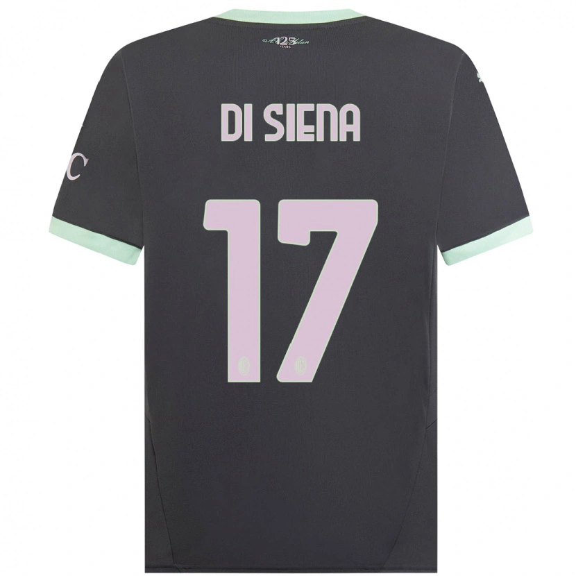 Danxen Niño Camiseta Andrea Di Siena #17 Gris Equipación Tercera 2024/25 La Camisa