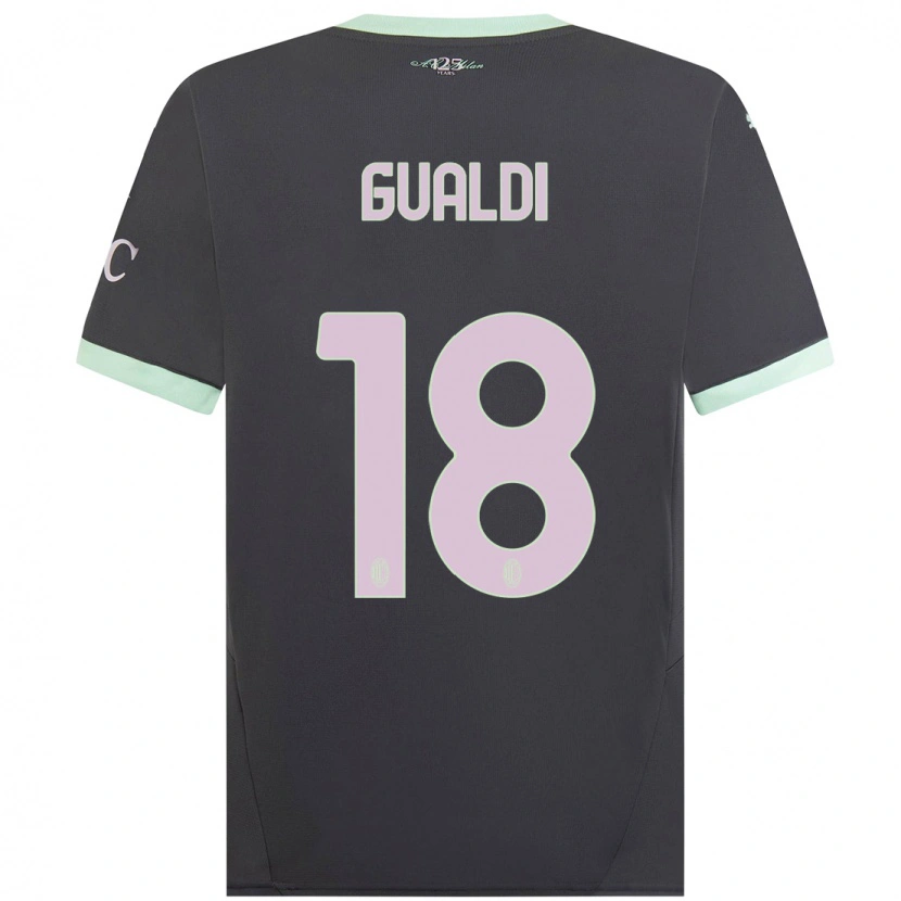 Danxen Niño Camiseta Andrea Gualdi #18 Gris Equipación Tercera 2024/25 La Camisa