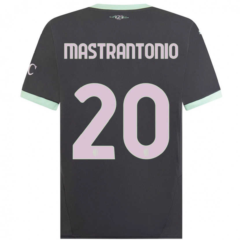 Danxen Niño Camiseta Davide Mastrantonio #20 Gris Equipación Tercera 2024/25 La Camisa