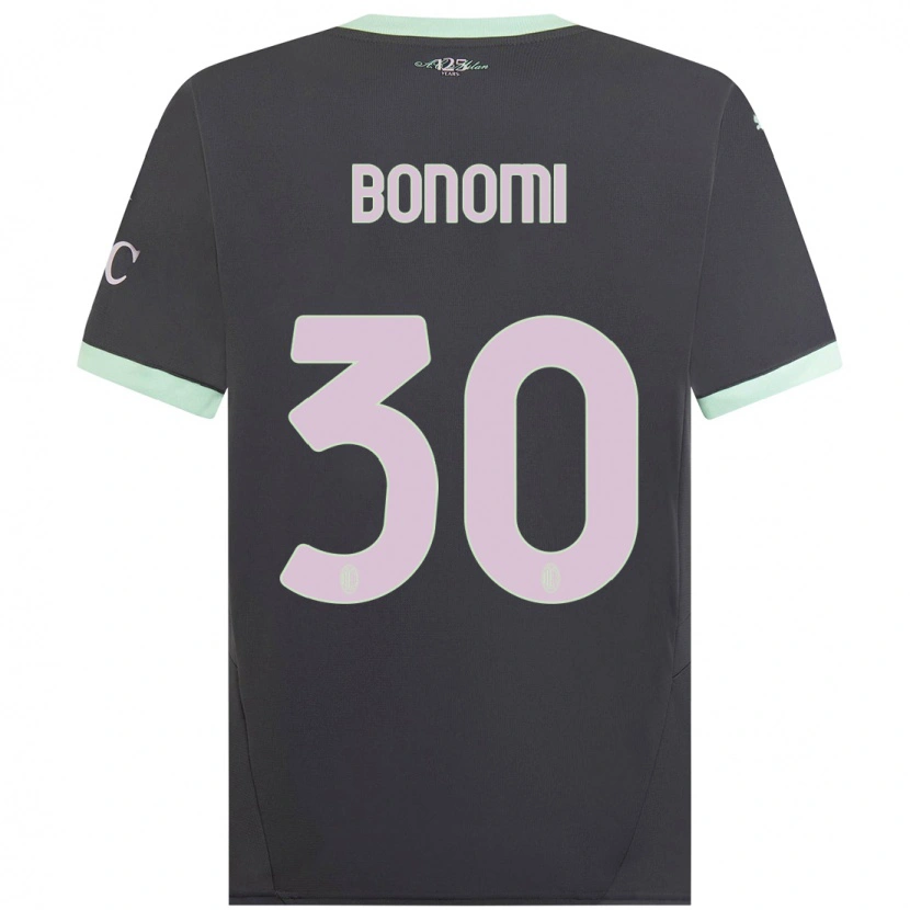 Danxen Niño Camiseta Alessandro Bonomi #30 Gris Equipación Tercera 2024/25 La Camisa