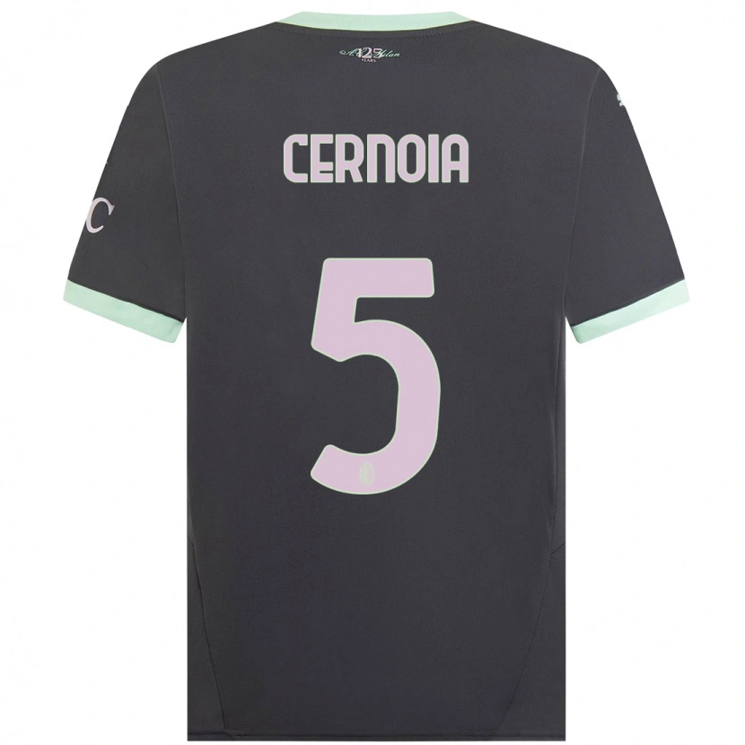 Danxen Niño Camiseta Valentina Cernoia #5 Gris Equipación Tercera 2024/25 La Camisa