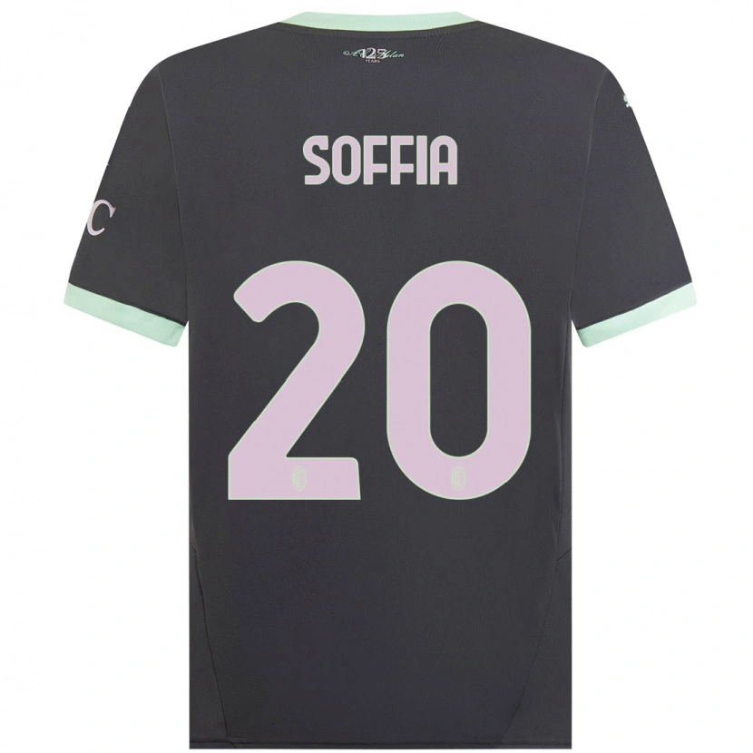 Danxen Niño Camiseta Angelica Soffia #20 Gris Equipación Tercera 2024/25 La Camisa