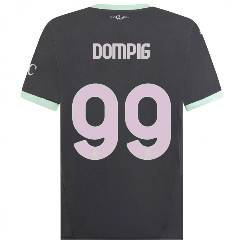 Danxen Niño Camiseta Chanté Dompig #99 Gris Equipación Tercera 2024/25 La Camisa