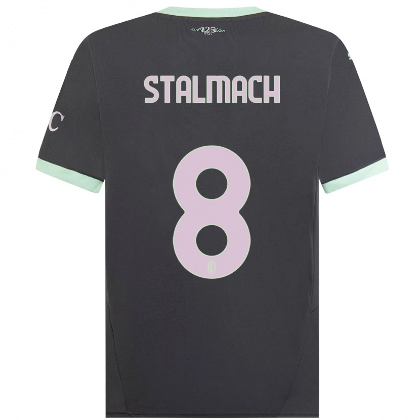 Danxen Niño Camiseta Dariusz Stalmach #8 Gris Equipación Tercera 2024/25 La Camisa