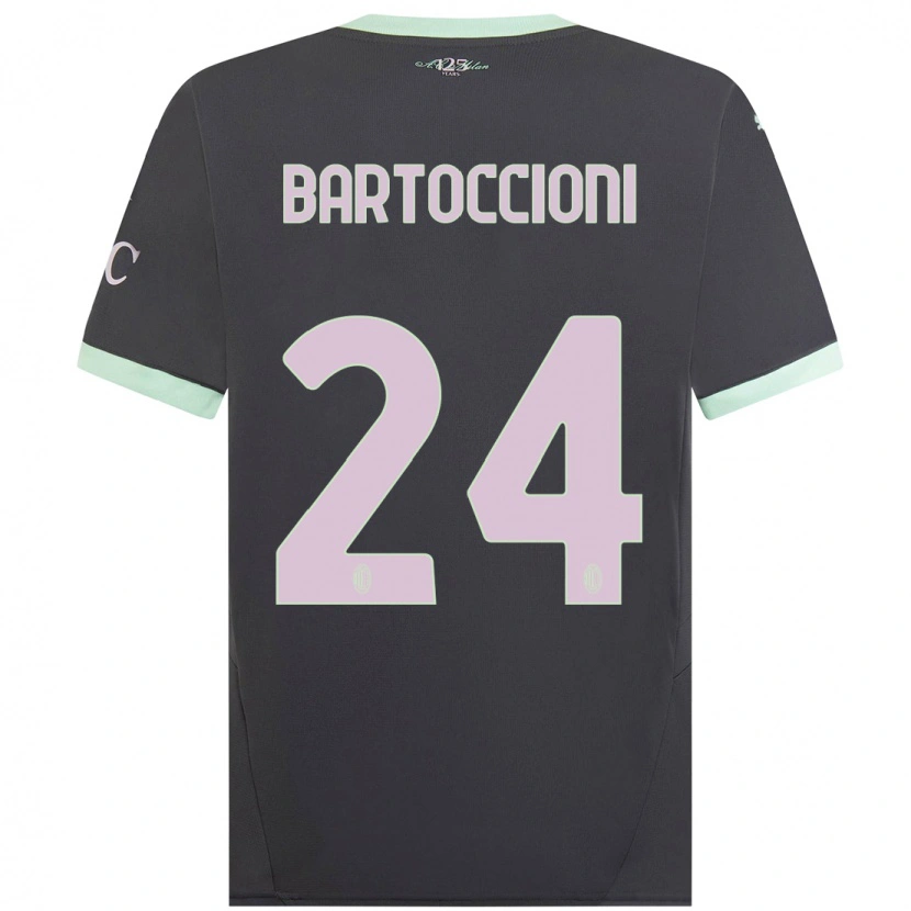 Danxen Niño Camiseta Andrea Bartoccioni #24 Gris Equipación Tercera 2024/25 La Camisa