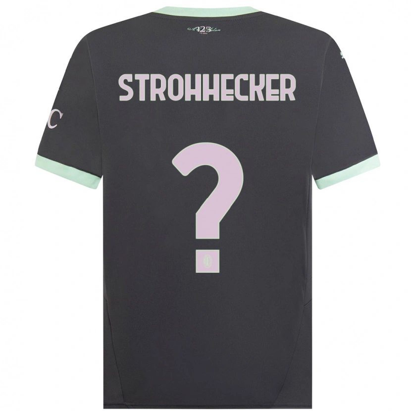 Danxen Niño Camiseta Riccardo Strohhecker #0 Gris Equipación Tercera 2024/25 La Camisa