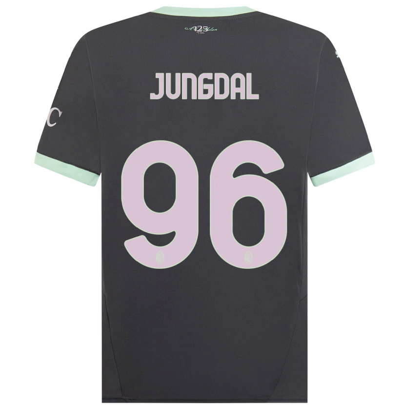 Danxen Niño Camiseta Andreas Jungdal #96 Gris Equipación Tercera 2024/25 La Camisa