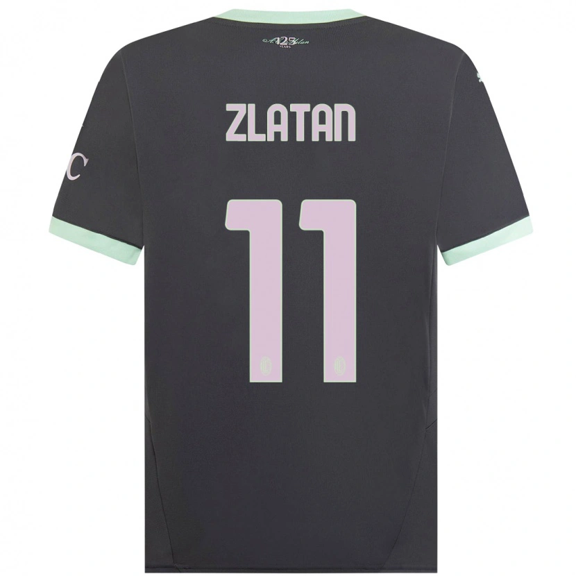 Danxen Niño Camiseta Zlatan Ibrahimovic #11 Gris Equipación Tercera 2024/25 La Camisa