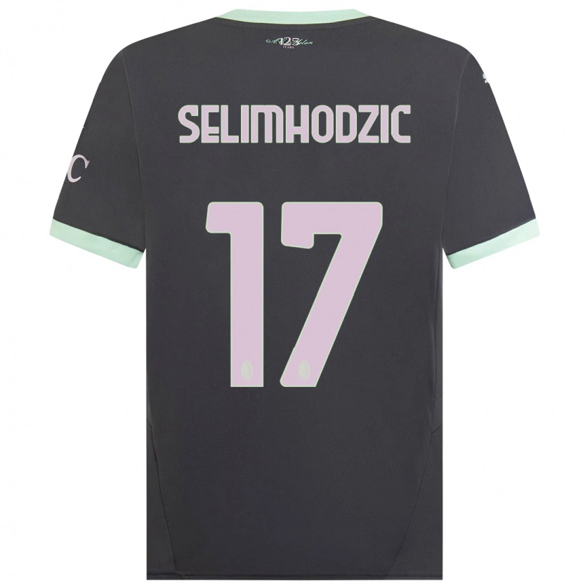 Danxen Niño Camiseta Noa Selimhodzic #17 Gris Equipación Tercera 2024/25 La Camisa