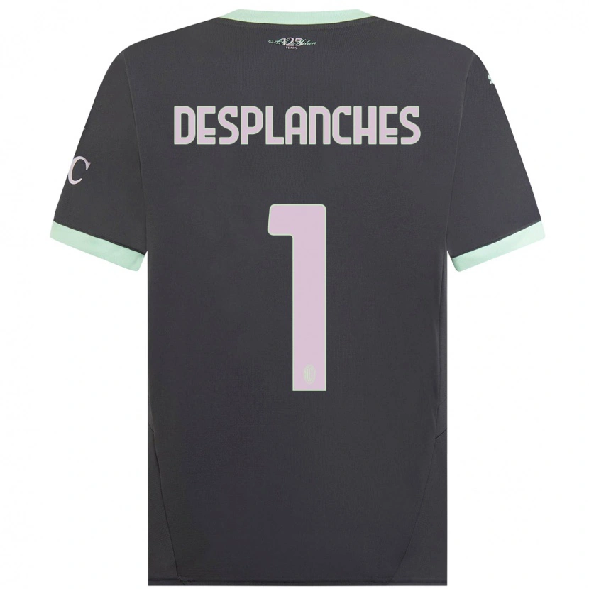 Danxen Niño Camiseta Sebastiano Desplanches #1 Gris Equipación Tercera 2024/25 La Camisa