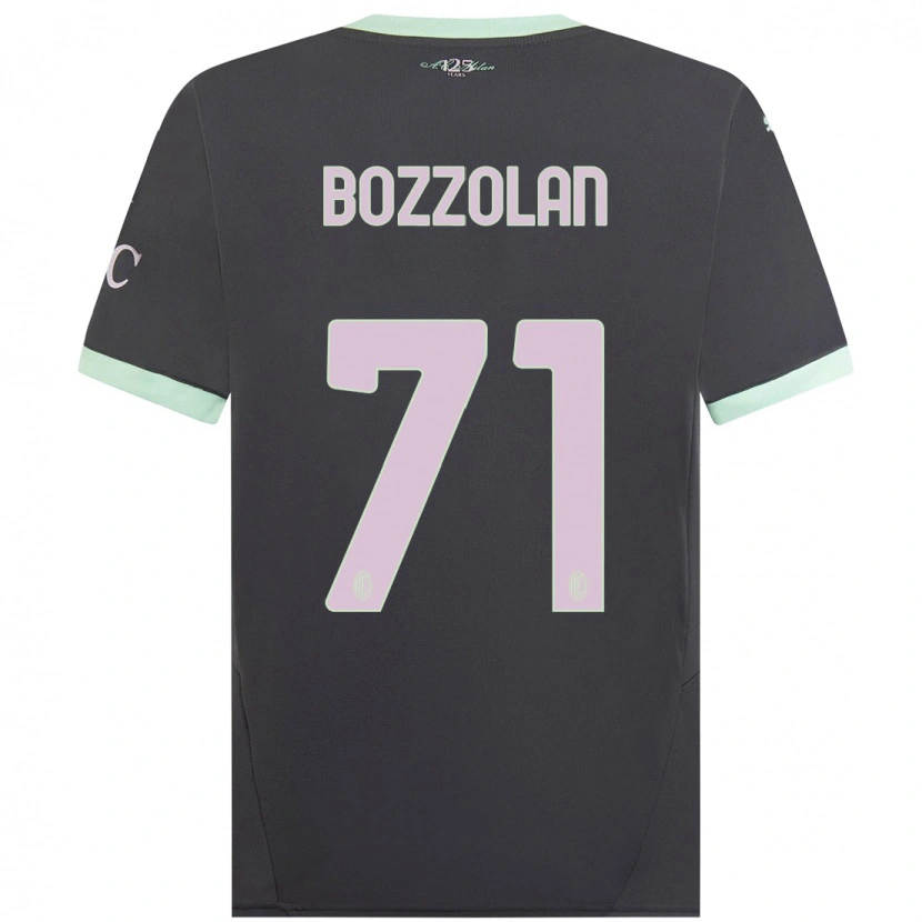 Danxen Niño Camiseta Andrea Bozzolan #71 Gris Equipación Tercera 2024/25 La Camisa