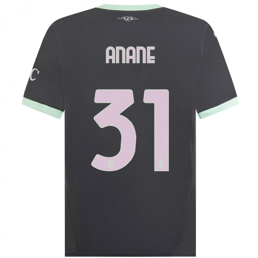 Danxen Niño Camiseta Emmanuel Anane #31 Gris Equipación Tercera 2024/25 La Camisa