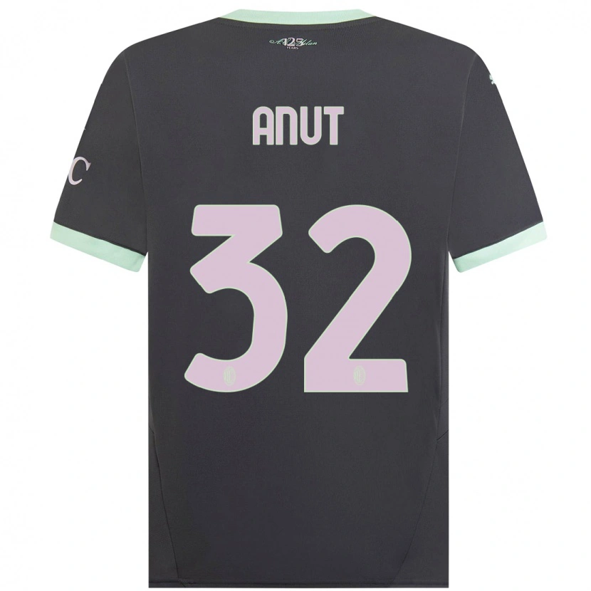 Danxen Niño Camiseta Niccolo Anut #32 Gris Equipación Tercera 2024/25 La Camisa