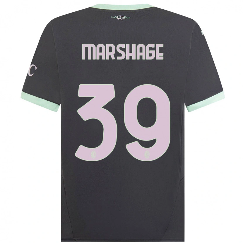 Danxen Niño Camiseta Wilgot Marshage #39 Gris Equipación Tercera 2024/25 La Camisa