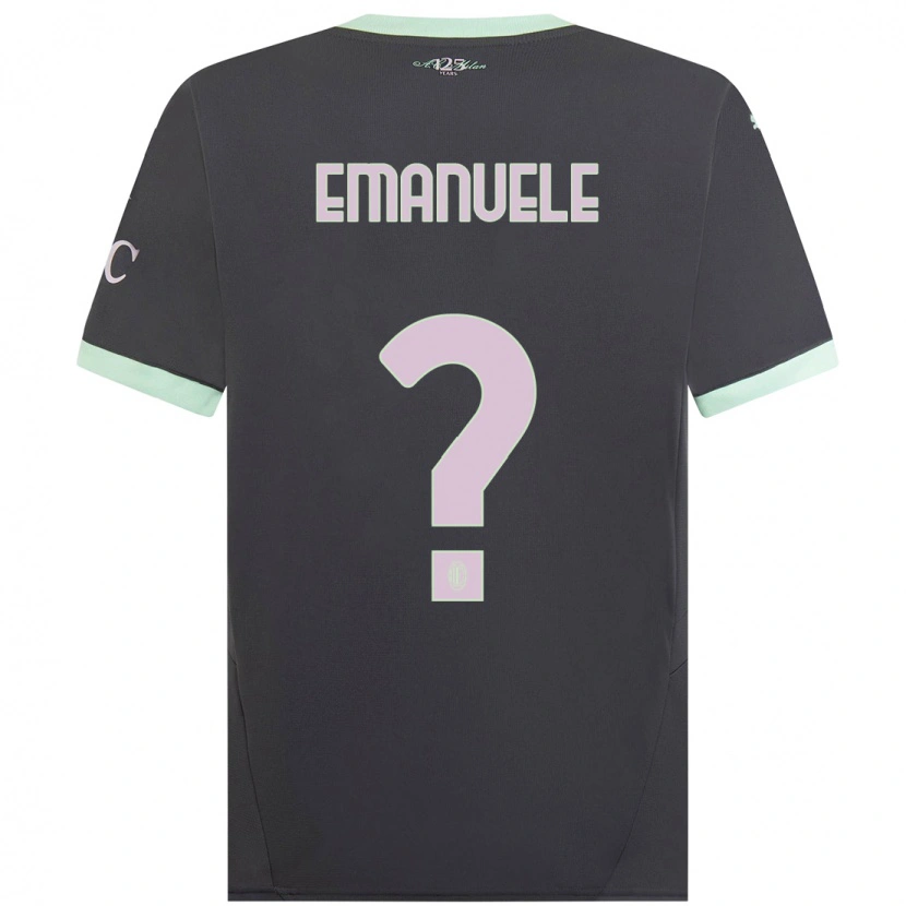 Danxen Niño Camiseta Emanuele Benedetti #0 Gris Equipación Tercera 2024/25 La Camisa