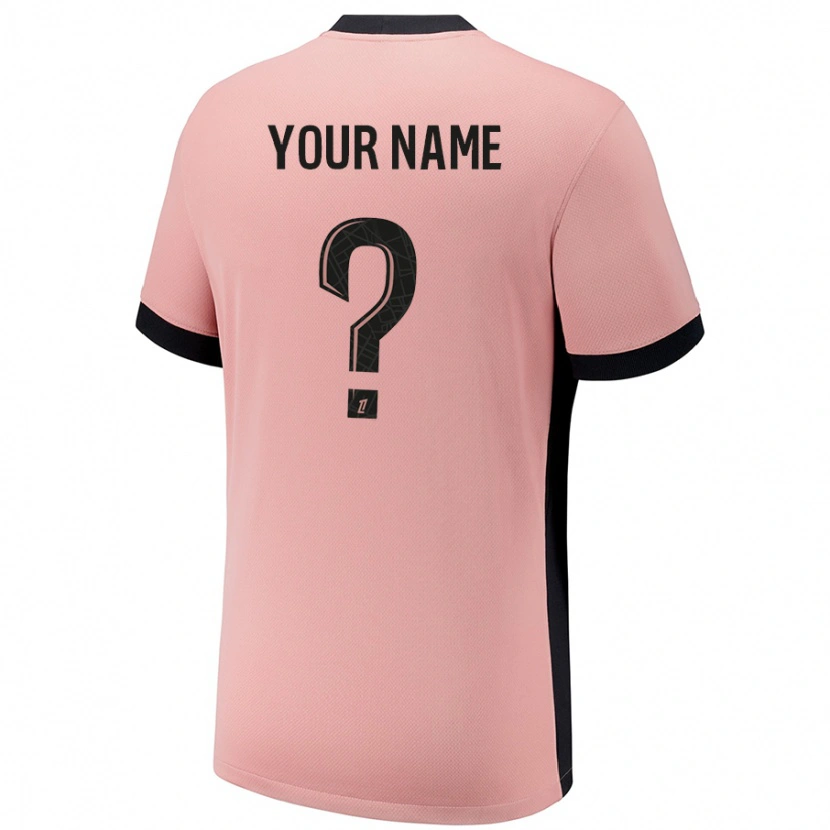 Danxen Niño Camiseta Su Nombre #0 Rosa Óxido Equipación Tercera 2024/25 La Camisa