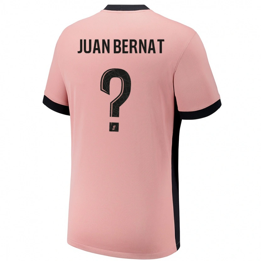 Danxen Niño Camiseta Juan Bernat #0 Rosa Óxido Equipación Tercera 2024/25 La Camisa