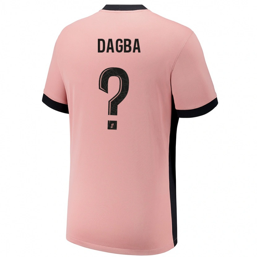 Danxen Niño Camiseta Colin Dagba #0 Rosa Óxido Equipación Tercera 2024/25 La Camisa